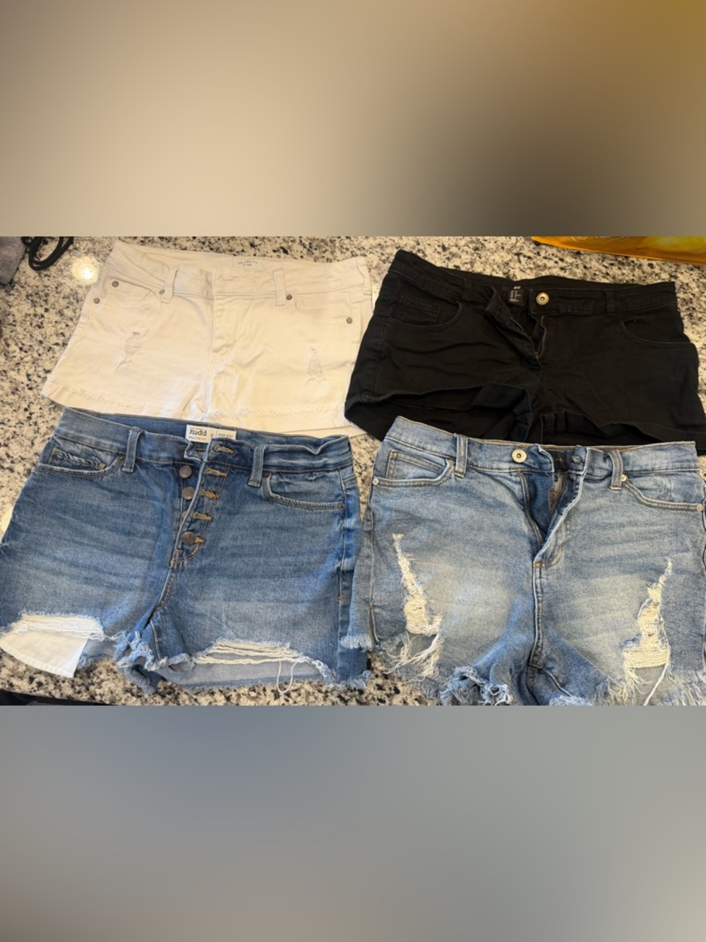 Mixed Women’s Denim & Shorts Bundle - White, Black, Light Blue, Medium Blue